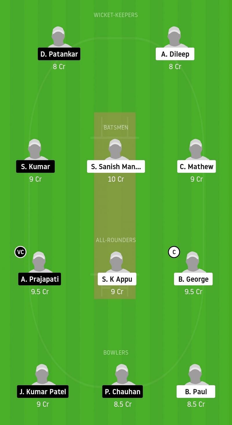 Dream11 Team for AUK vs AUM - ECS Malta 2020.